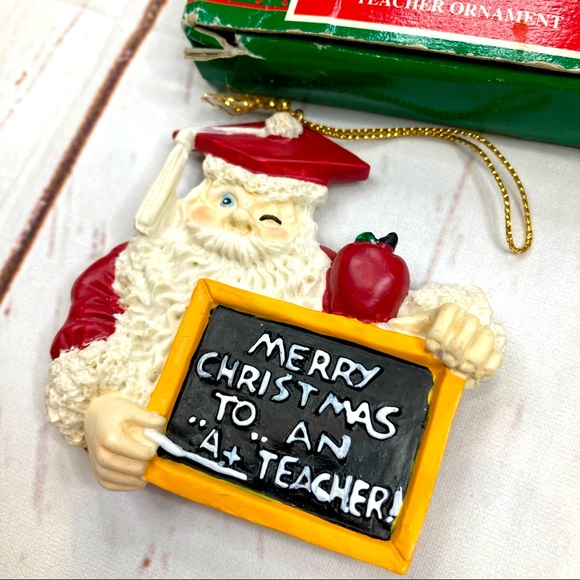 Vintage A+ Teacher Ornament 1995 Christmas Around The World House of Lloyd - Picture 5 of 6